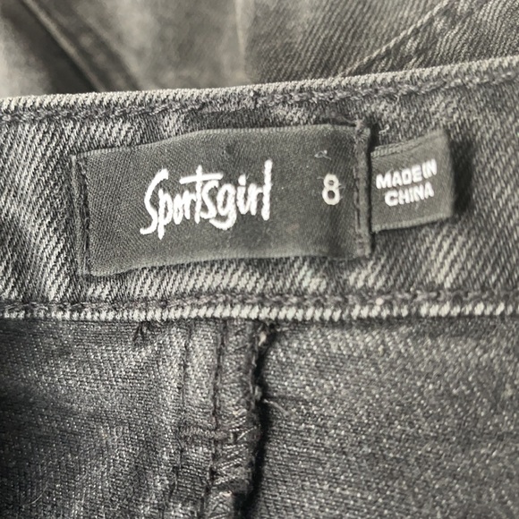 Sportsgirl Distressed Pocket Black Skirt - Size 8 - Picture 10 of 10